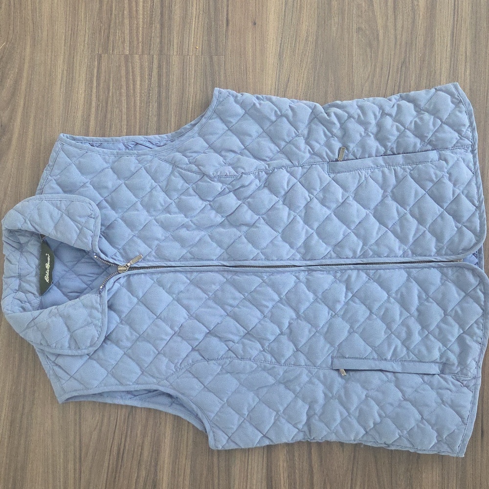 Eddie Bauer Goose Down Quilted Vest Womens Sportsman Long Jacket Medium